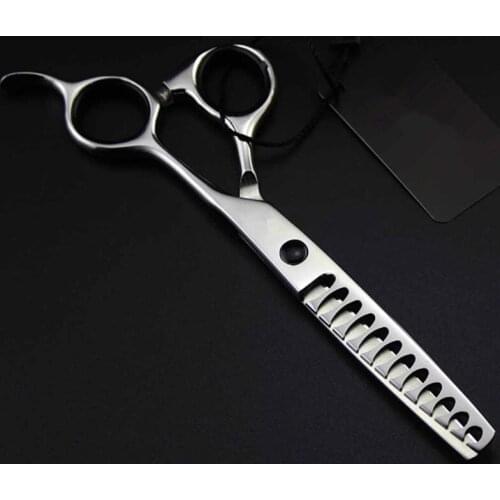 Professional Japan 6cr steel 6 inch 12 Teeth Fishbone hair scissors salon cut barber makas thinning shears hairdressing scissors