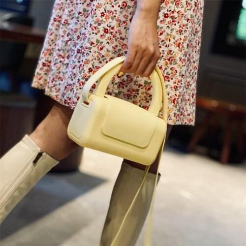 Simple Flap PU Leather Small Square Crossbody Bag Female Solid Color Purses Beach Jelly Messenger Handbags Mini Candy PVC Jelly