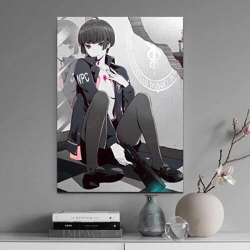 Psycho Pass Kougami Shin'ya Tsunemori Wall Canvas Mural Poster Wall Hanging Poster Otaku Home Decor Collection Art Gift Picture