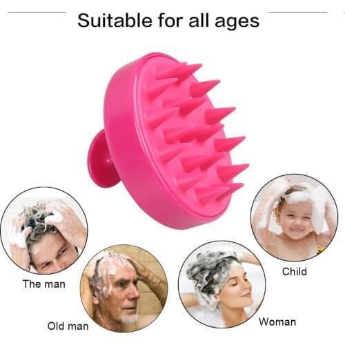 Silicone Hair Brush Clean Scalp 2021 Massage Blood Meridians Shampoo and Massage The Blood Vessels of The Head Mini Portable