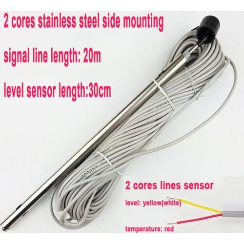Solar water heater water level sensor 30cm 2 cores stainless steel side mounting tank tube probe CGQ21