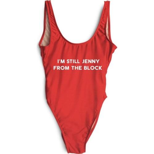 I'M STILL JENNY FROM THE BLOCK Bodysuit Women Sexy bodysuit one pieces suits Female Swimwear Jumpsuits Costume Girls Beachwear