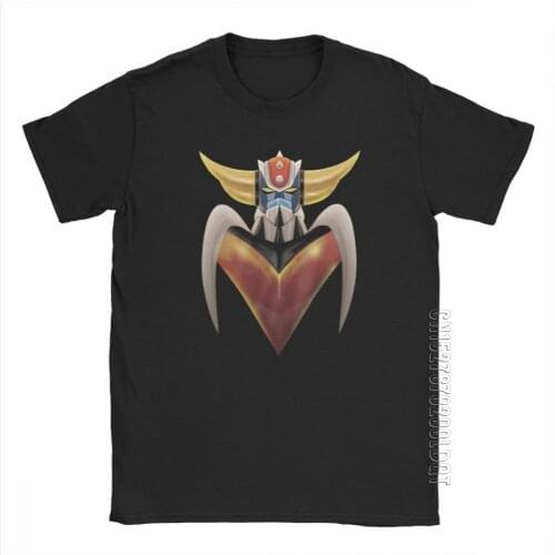 UFO ROBO Grendizer Funny T Shirt Mans Short Sleeves Clothes Plus Size Tee Shirt Pure Cotton O-Neck T-Shirts