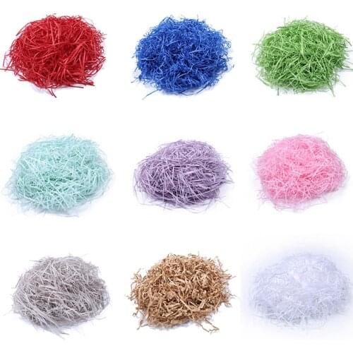 20g Per Bag Colorful Shredded Crinkle Paper Raffia Candy Boxes DIY Gift Box Filling Material Tissue Party Gift Packaging Filler