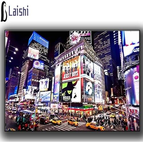 Diy Diamond Painting New York City building Night View Embroidery Cross Stitch Full Square Mosaic Rhinestone Picture By Numbers