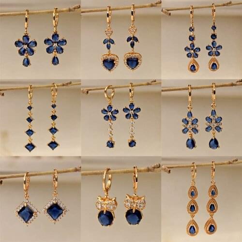 Bohemian heart flower Earrings for Womens earrings dangle Drop Gold Earring Trendy Jewelry for Party Wedding Gift accessories