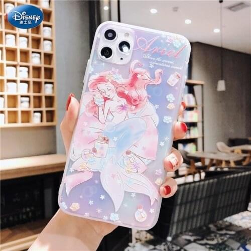 Disney Mermaid for IPhone12mini Phone Case for IPhone7plus/8/XS/6s/12mini/11/12/12pro/xr/11promax/6/7/x Cartoon Cute Phone Cover