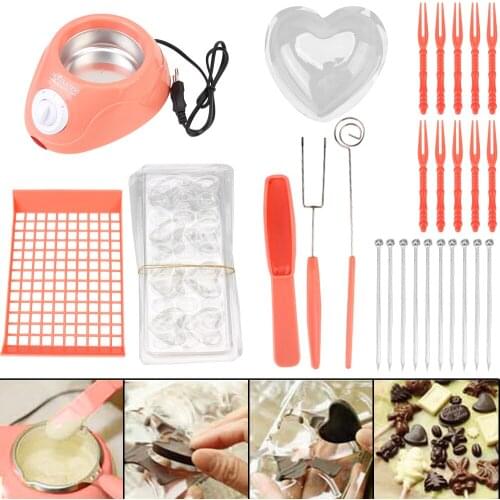 Electric Chocolate Melting Pot Heating Candy Wax DIY Scented Candle Soap Butter With Mold Kitchen Tool
