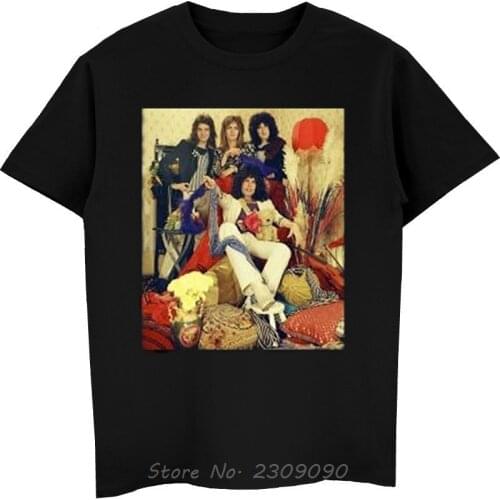 Printed T Shirt Short Sleeve Cotton Tshirt Men Queen Band Freddie Mercury T-Shirt Cool Hip Hop Tees Tops Harajuku