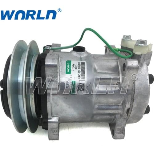 24V Truck A/C Compressor For Mitsubishi FUSO KOBELCO KATO - 24V/KOMATSU GRADER /KOBELCO 7H15-7992 719003412 520-8259