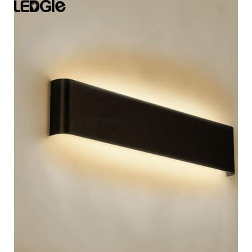 LEDGLE 18W LED Wall Light Aluminum Wall Sconce Wall Lamp for Porch Stair Corridor Bedroom Bathroom IP44 Waterproof Warm Light