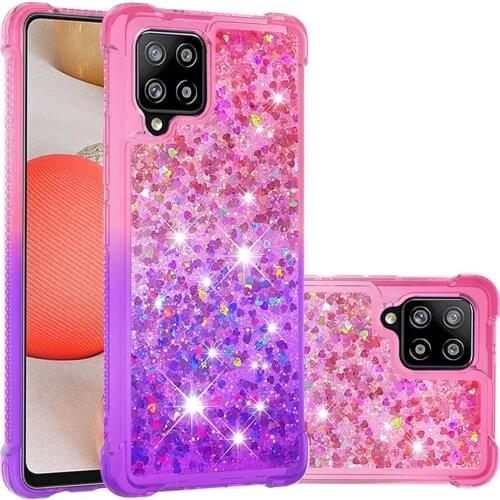 Multicolor Quicksand Glitter Case For Samsung Galaxy A12 A42 5G Cases Shockproof TPU Bumper Full Protection Cover