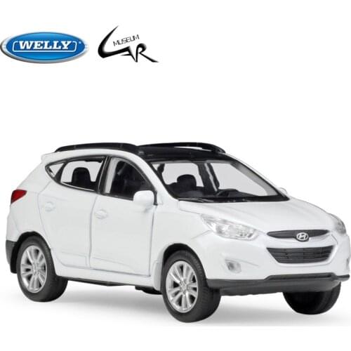 Welly Diecast 1:36 Scale Model Car Hyundai Tucson IX35 SUV Pull Back Vehicle Alloy Metal Toy Cars Kids Gift Collection