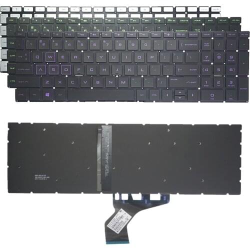 New Laptop US Backlight Keyboard for HP ZBook 15V G5 15-DR 15S-DY TPN-C139 W142 Zhan 99 G1 TPN-C134 Silver/black/Purple/Green