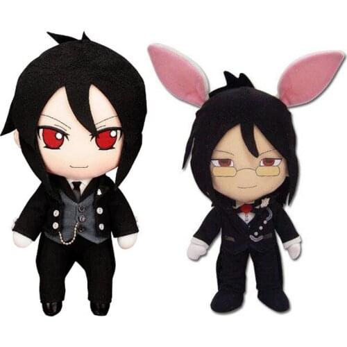 New Japan Anime Black Butler Sebastian Mini Plush Doll 25cm Cute Stuffed Kids Toys Boys Christmas Gifts