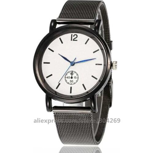 New Hot Fashion Casual Mesh Watch Men Alloy Cool Wrist Watches No Logo Women Dress Wrist Watch 919796