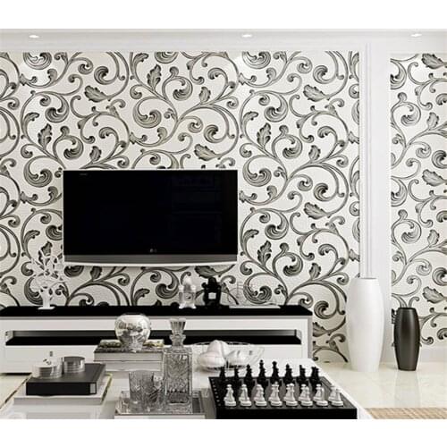 Papel de parede European-style simple relief wallpaper bedroom living TV background 3d wallpaper home decor tapety Beibehang