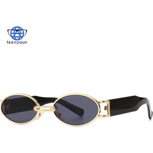 TEENYOUN Fashion Steampunk Oval Sunglasses Luxury Brand Design Small Round Sun Glasses Oculos De Sol 2021 Eyewear Shades