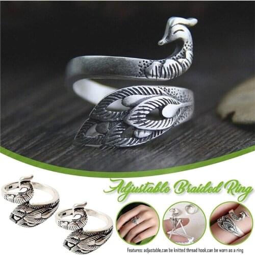 3Pack Adjustable Knitting Loop Crochet Loop Ring Knitting Accessories,Peacock Op N58C