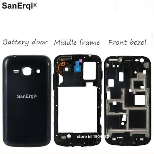 SanErqi 10sets Full Housing Cover For Samsung Galaxy Ace 3 S7270 Front Frame + Middle Chassis Bezel + Back Battery Cover