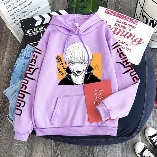 Japan Anime Jujutsu Kaisen Toge Inumaki Printed Hoodies Women Sweatshirts Men’s Streetwear Cartoon Costume Winter Warm Hoodies