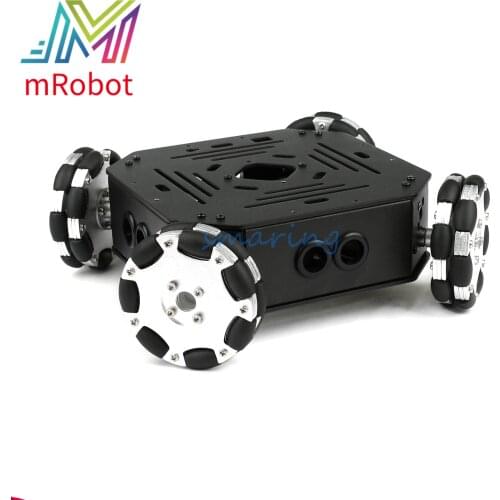 4wd Mcnamm Wheel Car Chassis Omni Directional Wheel Smart Car Chassis for Robot DIY Graduation Toy Model Kit
