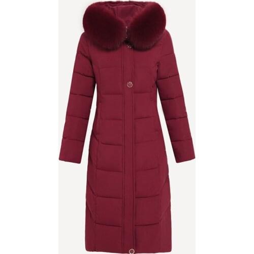 High Quality Big Fur Collar Winter Jackets 2019 New Large Size Hooded Down Cotton Coat Parkas Mujer casacos de inverno feminino