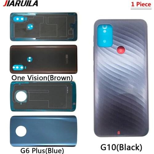 1Pcs Battery Rear Door Housing Back Cover Case For Motorola Moto G5 G6 E6 Play E7 G7 Plus G8 Power Lite One Vision With Adhesive
