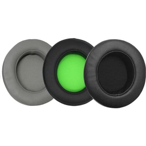 1 Pair EarPads For Razer Kraken Pro V2 Replacement Protein Leather Memory Foam Gaming Headphone Oval Ear Cushion Earmuff