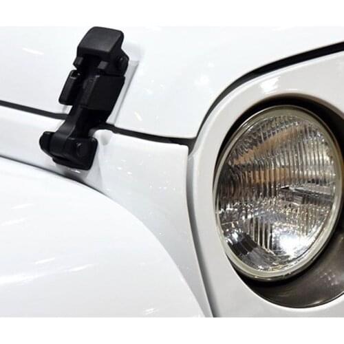 2x Car Hood Catch Lock Latches Buckle ABS Fit For Jeep Wrangler JK Unlimited Accessories Lock Protect 2007-2016