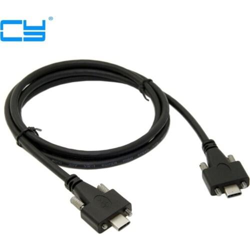 4FT USB 3.1 Type c Type-c USB-c male to male Dual Screw Locking connector 10Gbps Data Cable 1.2m Panel Mount Type