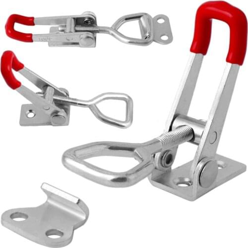 5pcs/Set GH-4001 Toggle Clamp 100Kg/220Lbs Holding Capacity Clip Quick Release Clamps Durable Metal Latch Hand Tool
