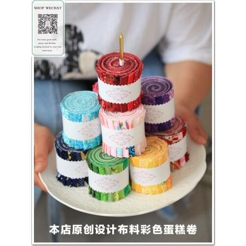 6.2cm * 100cm, Cotton fabric, Cloth Head Cloth Cake Roll BJD Baby Clothes Cloth DIY Patchwork Quilt Patchwork Bronzing,fabric