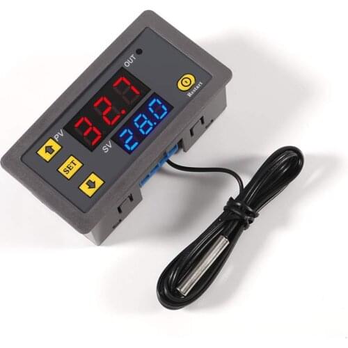 W3230 12V 24V AC110-220V Probe line 20A Digital Temperature Control LED Display Thermostat With Heat/Cooling Control Instrument