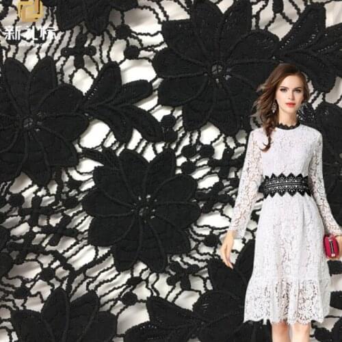 African Cord Lace Fabric For Nigeria Wedding Party Dress!African Lace Fabric 2017 High Quality Embroidered Guipure Lace Fabric