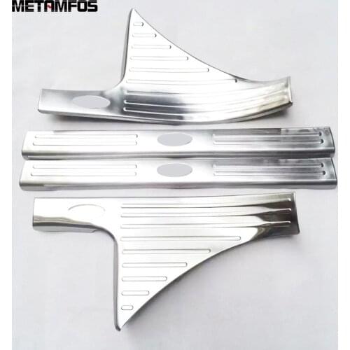 For Honda Civic Sedan 2016 2017 2018 2019 Accessories Stainless Steel Door Sill Strip Scuff Guard Plate Sticker Car Styling Part