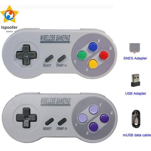 2020 Wireless Gamepads 2.4GHZ Joypad Joystick Controller for SNES Super Nintendo Classic MINI Console remote Accessories