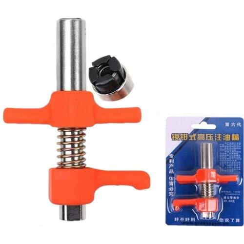 Grease Gun Coupler Quick Connect Attachment Silver Heavy-Duty Quick Release Grease Coupler, 3/ 4 Jaws, for Grease Gun