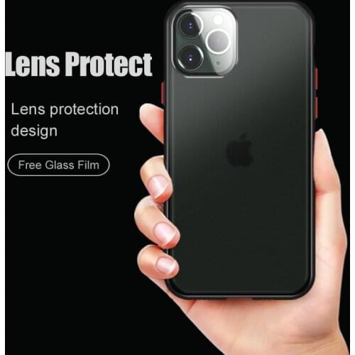 For 2019 iphone 11 iphone 11 pro max case Crystal Clear lens protect Phone case soft + hard hybrid for iphone 11 pro 6.1 cover