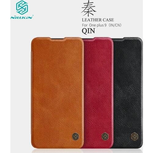 For OnePlus 9 IN CN Version Case Luxury Vintage PU Leather Flip Cover with Card Slot Case For One Plus 9 EU NA Nillkin Qin