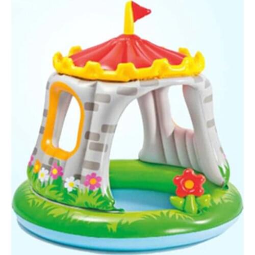 Home Use Baby Kids Mini Inflatable Shade Swimming Pool Indoor Outdoor Water Toys Castle With Cover Soft Play Equipment