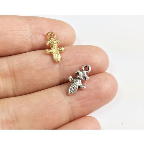 Eruifa 20pcs 11*8mm Mini Flower Zinc alloy Women charms Wholesales necklace,earring bracelet jewelry DIY handmade 2 colors