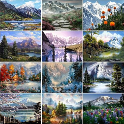 Evershine 5D DIY Diamond Painting Mountain Rhinestone Art Diamond Embroidery Sale Landscape Cross Stitch Kit Home Decor
