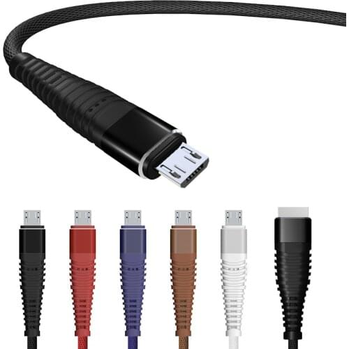 3m Micro USB Cable 2A Nylon Fast Charge USB Data Cable for Samsung Xiaomi LG Android Mobile Phone USB Cable 20pcs/lot