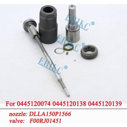 0445120074 Fuel Injector Repair Kit Nozzle DLLA150P1566 Valve F00RJ01451 for Bosch VOLVO 21006084 RENAULT 0445120138 0445120139