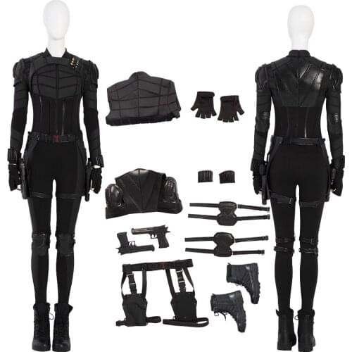 Black Women Yelena Natasha Cosplay Costume Adult Women Jumpsuit Battle Uniform Outfit Halloween Costumes for Women