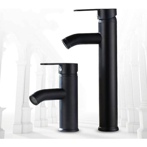 Single Handle Bathroom Basin Faucets Cold/Hot Mixer Basin Sink Tap Black Water Kitchen Faucet Bathroom Accessories