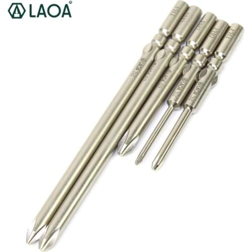 LAOA Round Rod Bit 1PC Electric Screwdriver Bit 4/5/6mm Phillips Torx Hex Pentagram Bits With Magnetic