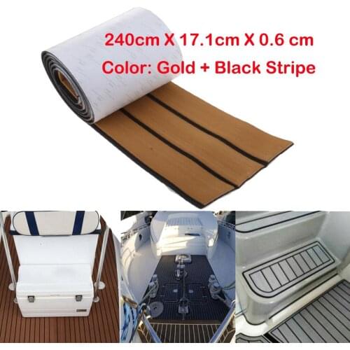 Boat Flooring Sheet EVA Foam Faux Teak Sheet Marine Decking Sheet Pad Waterproof Yacht Marine Flooring Sheet Boat Accessories