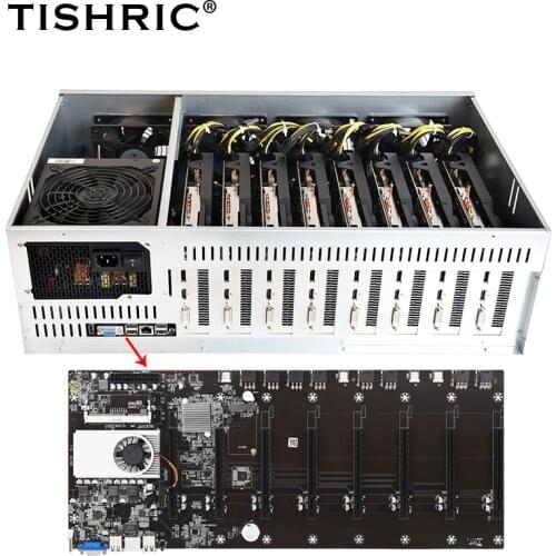Newest BTC-T37 Mining Machine Motherboard ATX 24Pin SODIMM DDR3 SATA3.0 8 PCIE 16X Graphics Card Support VGA + HDMI-Compatible
